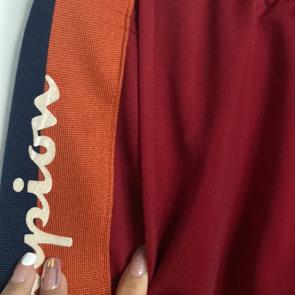 Champion Red Jogger pants track orange blue logo stripe - Picture 4 of 8